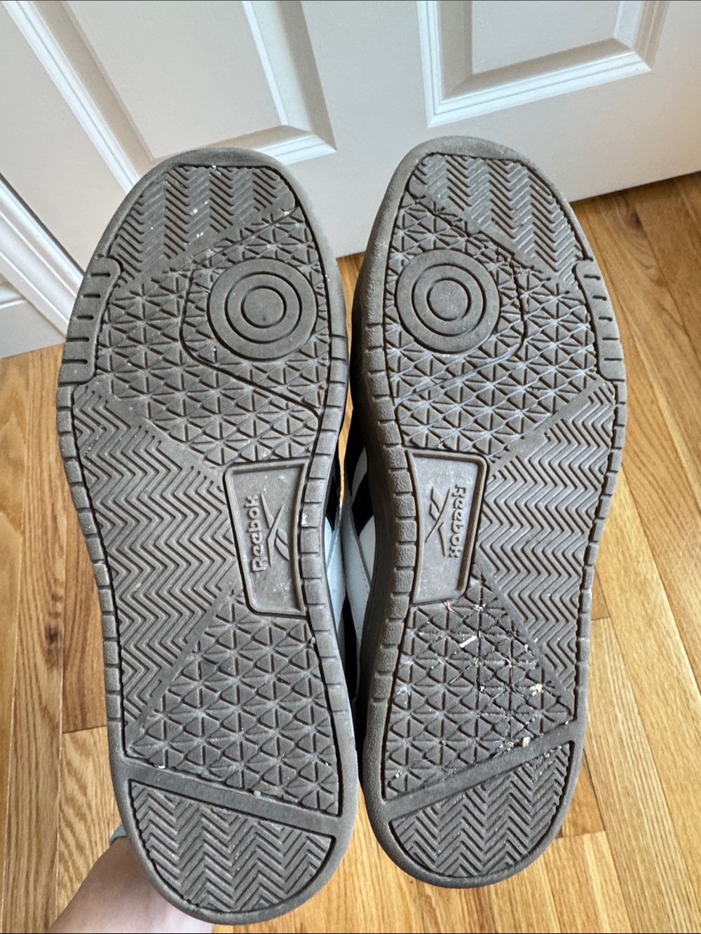 Reebok White & Black Leather Low-Top Sneakers - Picture 6 of 7